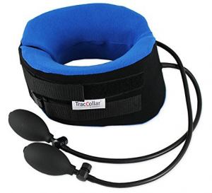 TracCollar - By BODYSPORT - Inflatable Neck Traction Device - Cervical Collar For Neck Pain Relief - 2 Hand Pumps For Customizable Treatment - Release Pressure For Neck Pain Relief